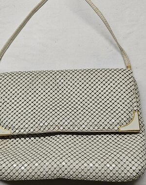 Vintage White Mesh Shoulder Bag